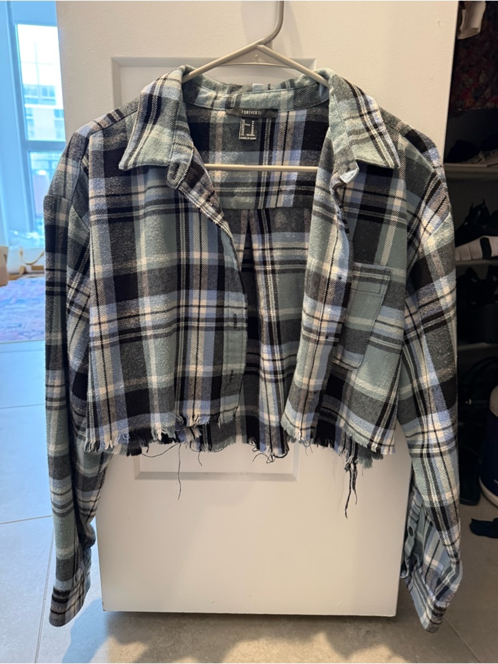 Flannel Crop Top